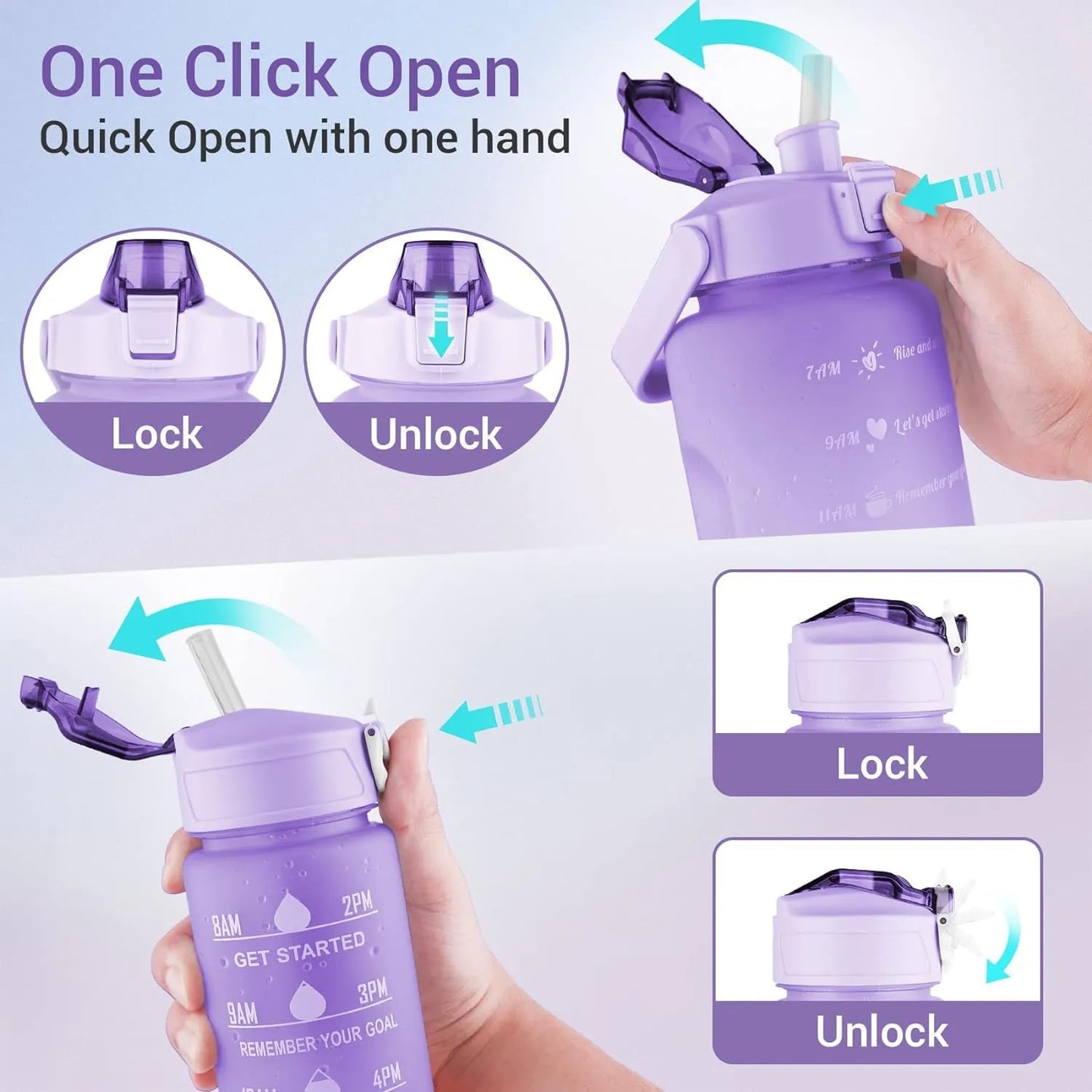 Motivational Water Bottle set of 3