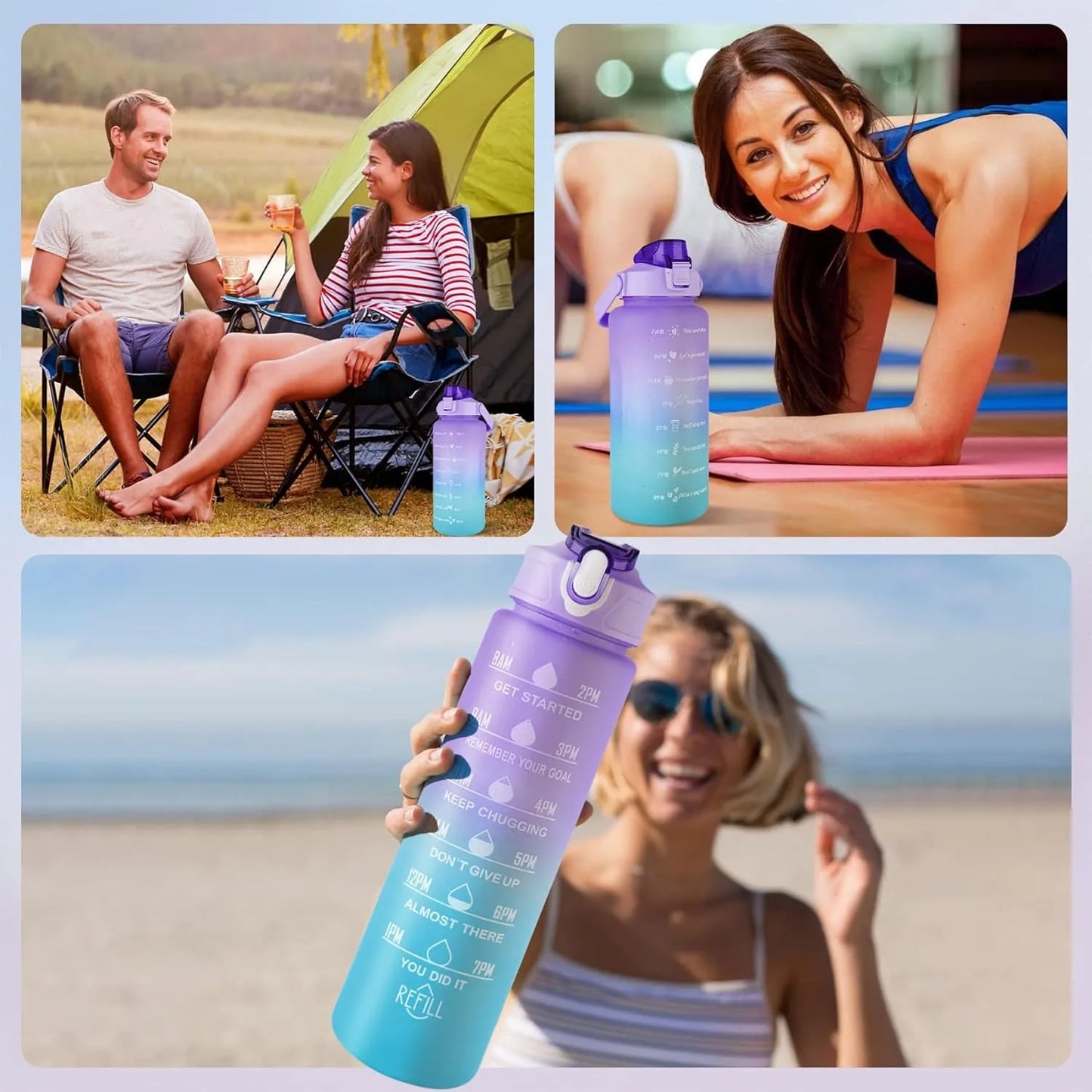 Motivational Water Bottle set of 3